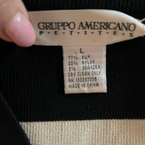 Gruppo Americano Striped Silk blend Cardigan in large - Picture 9 of 10